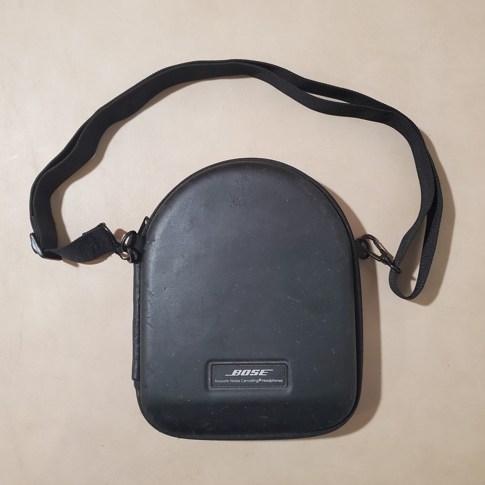Bose QuietComfort 3 QC3 Headphones Case Charger Airplane Adapter Black Strap